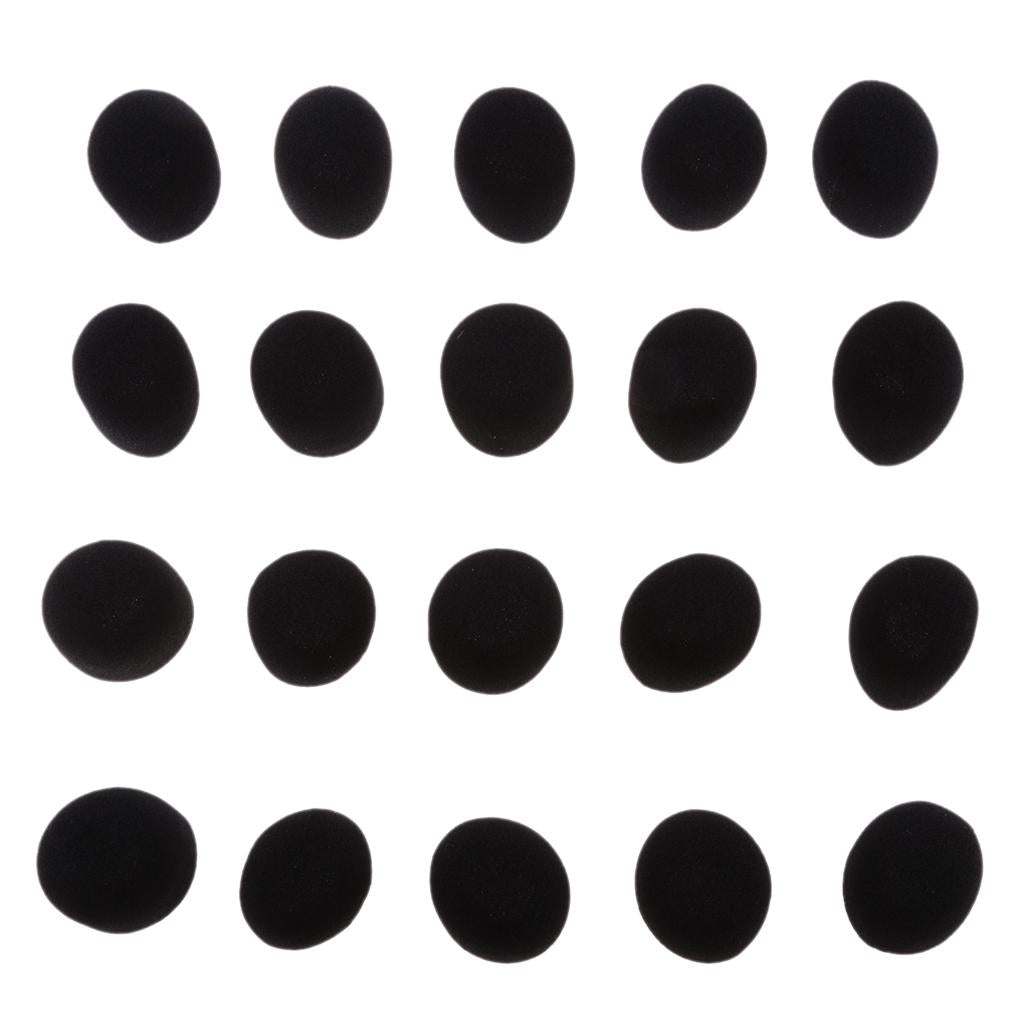20 Pieces Foam Mic Cover Handheld Microphone Windscreen Sponge Caps Black
