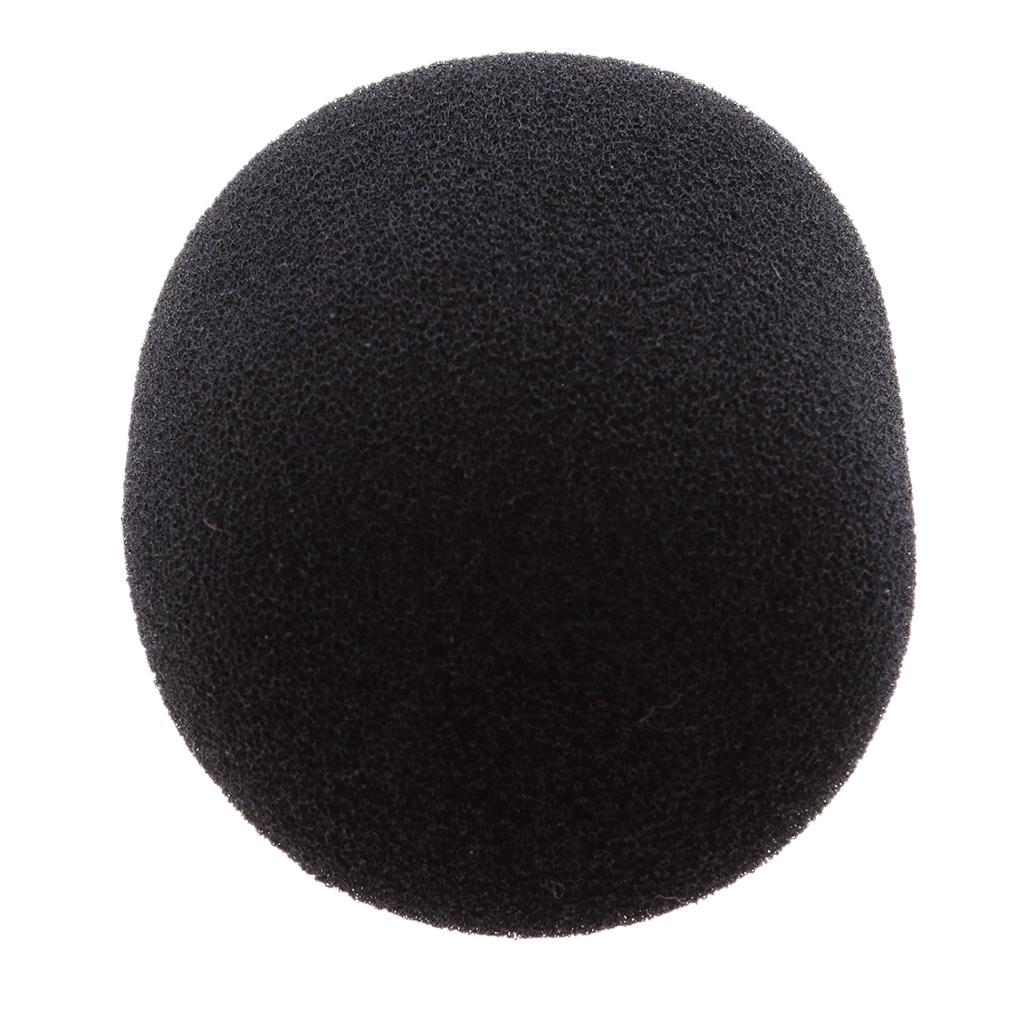 20 Pieces Foam Mic Cover Handheld Microphone Windscreen Sponge Caps Black