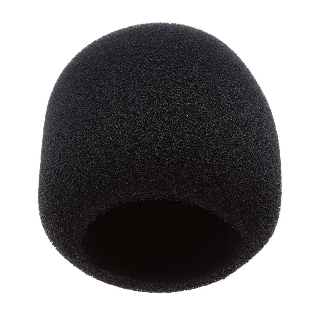20 Pieces Foam Mic Cover Handheld Microphone Windscreen Sponge Caps Black