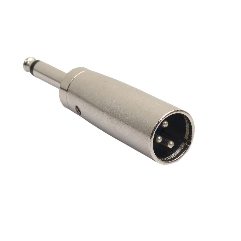 3Pin XLR Male to 1/4 6.35mm Mono Male Plug Audio Cable Microphone Adapter"