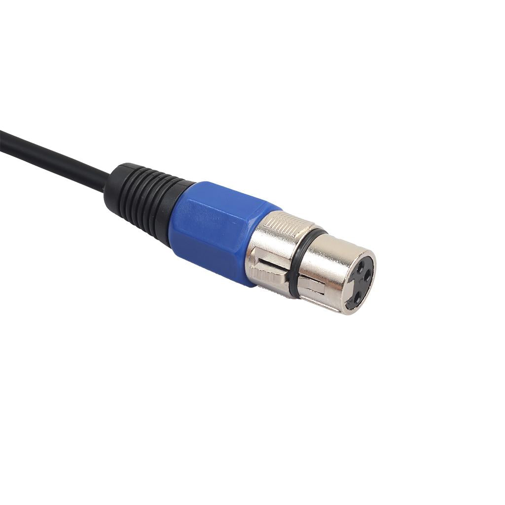 3.5mm 1/8 Male to XlR Female Stereo Mic Cable Mixer Speaker 10ft Blue"