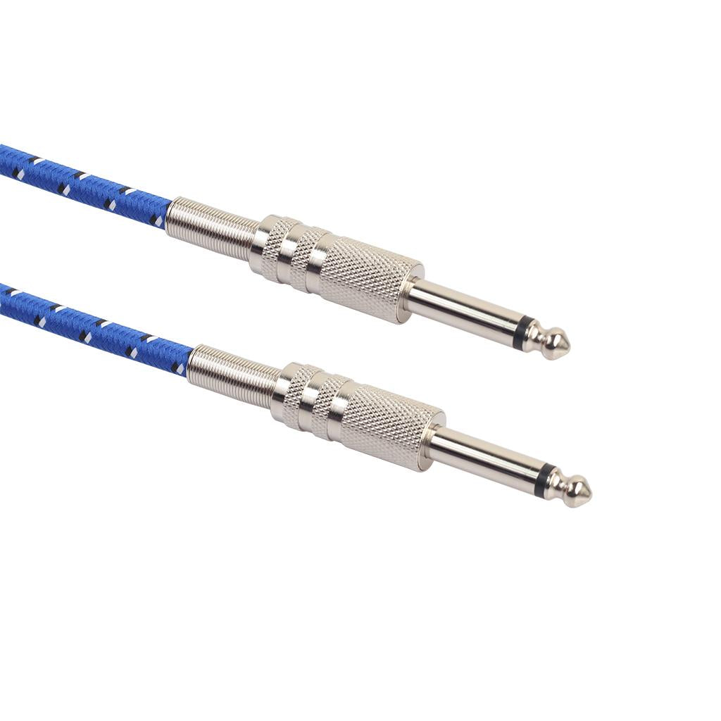 1/4 Straight to 1/4" Straight Jack Plug Guitar Instrument Cable for Amp 20m"