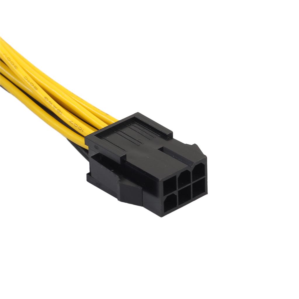 6Pin Female to 2x 8Pin (6+2) Male PCI Express Power Adapter Y Splitter Cable