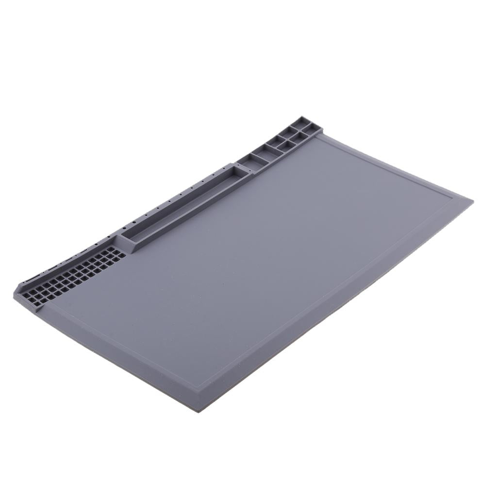 Cellphone Repair Mat Magnetic Heat Insulation Silicone Pad Platform Grey