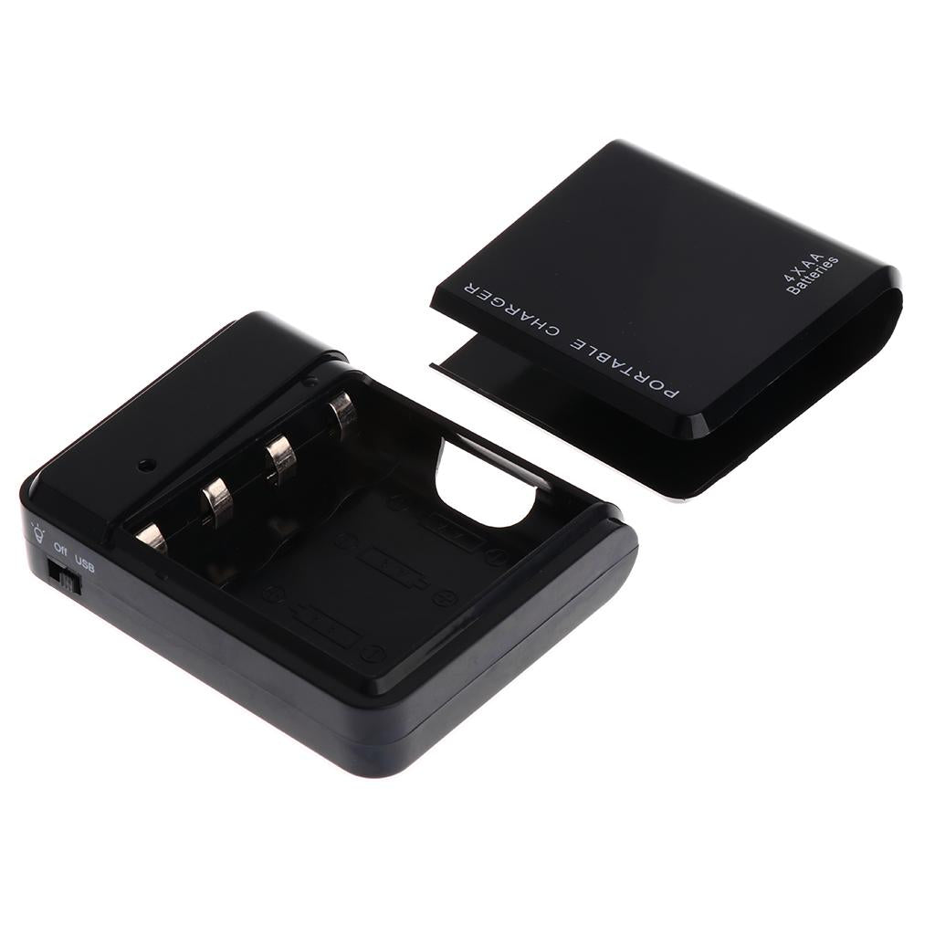 2 X Universal 4 X AA Battery Portable Emergency USB Mobile Phone Charger Box