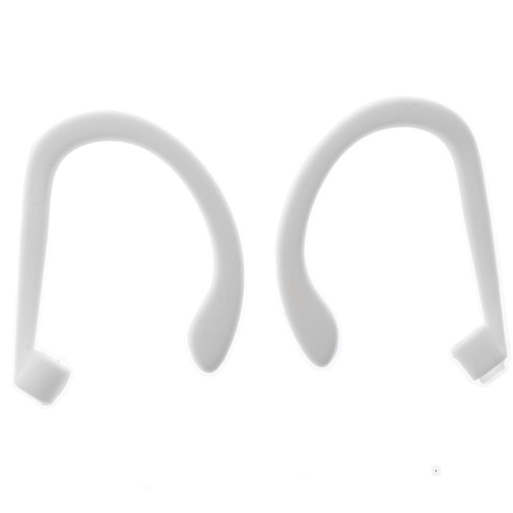1 Pair Silicone Sports Anti-lost Ear Hook Holder for Apple AirPods White