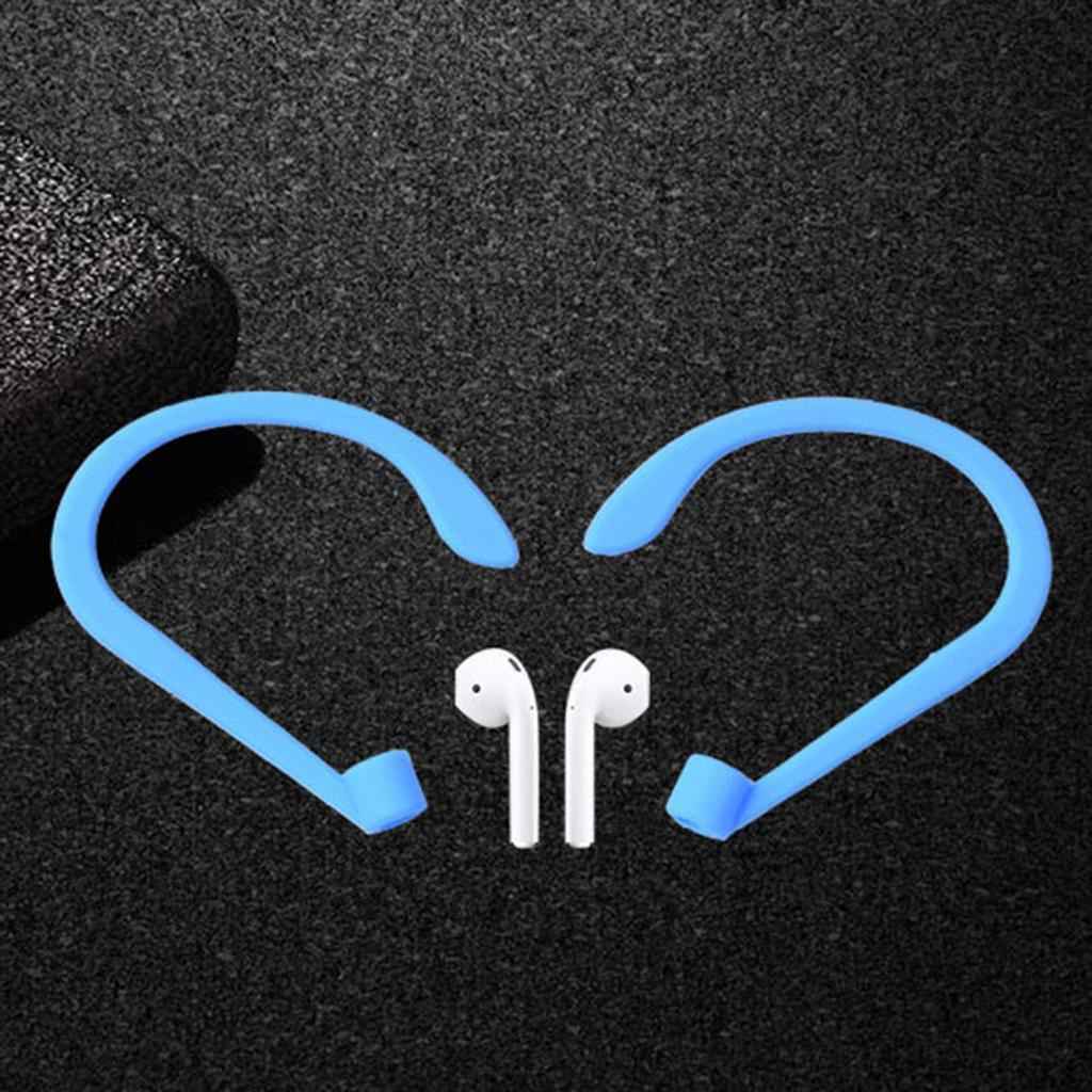1 Pair Silicone Sports Anti-lost Ear Hook Holder for Apple AirPods White
