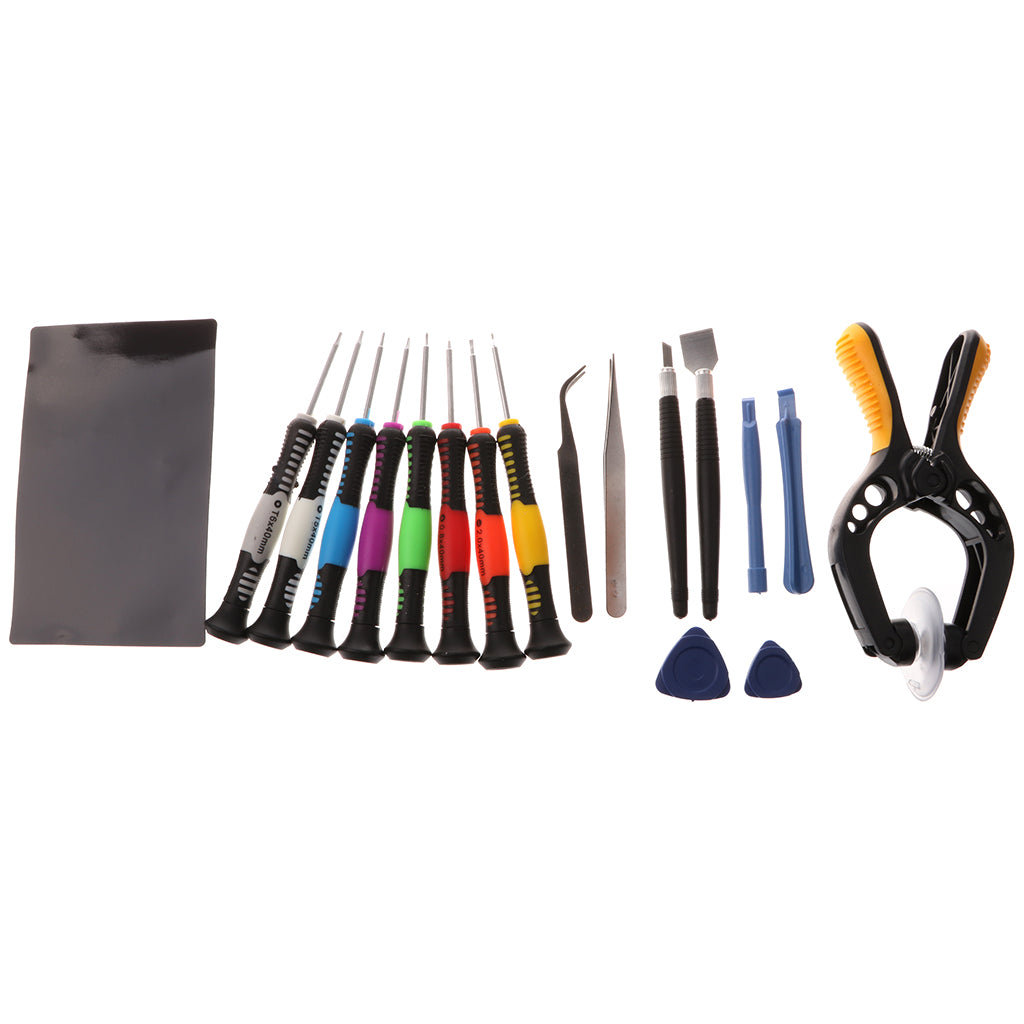 19 in 1 Opening Pry Tool Set Spudger Tweezers Plastic Opener Screwdrivers