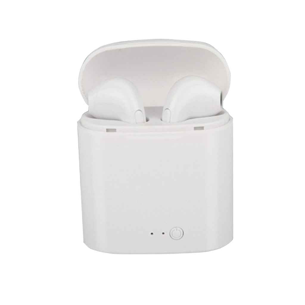 TWS i7 Wireless Bluetooth 4.1 HeadPhones Stereo Earbud W/ Charger Box White
