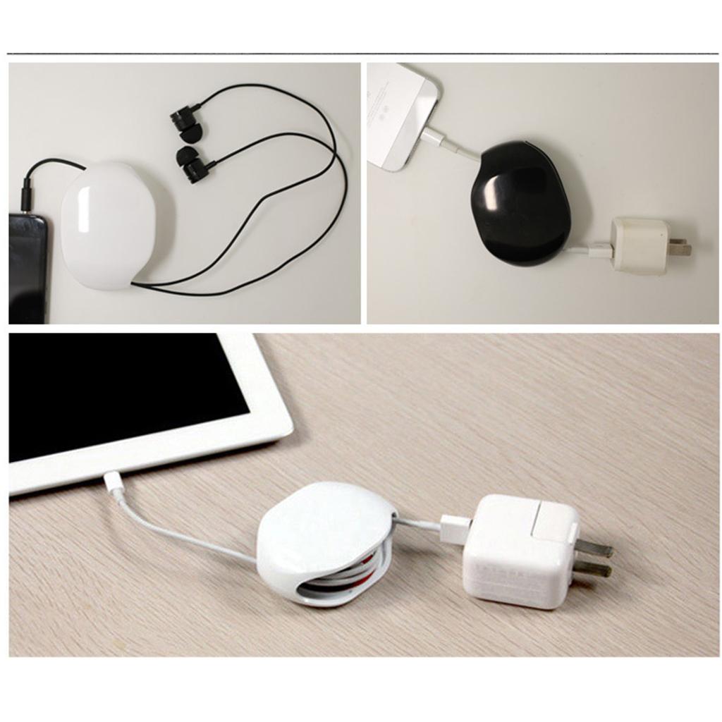 3xAutomatic Cable Winder Cord Organizer Holder for Headphones red