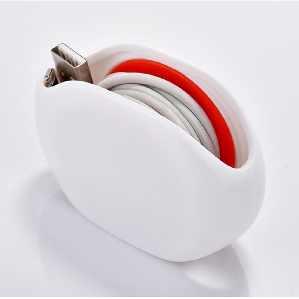 2xAutomatic Cable Winder Cord Organizer Holder for Headphones red