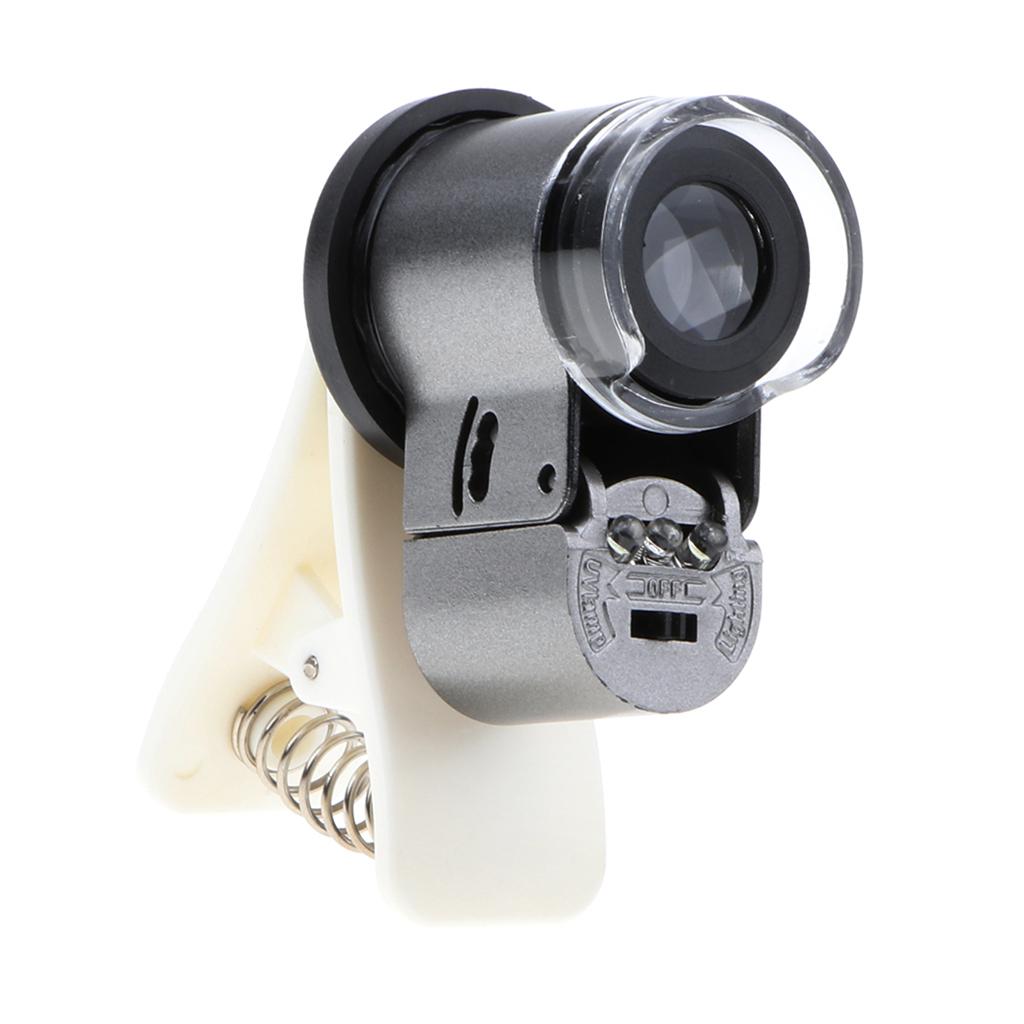 65 X Zoom Phone Camera Optical LED Clip Magnifier Microscope Micro Lens