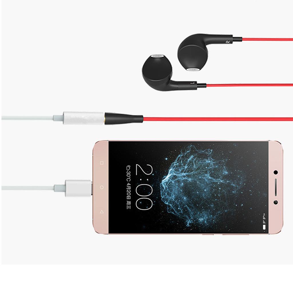 2 Pieces Type c To 3.5mm Audio Cable Adapter Aux Headphone Jack For Samsung