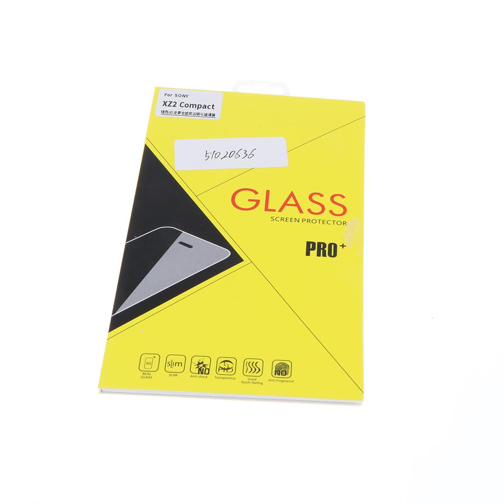 2xFull Cover 3D Curve Protective Film Screen Guard for Sony XZ2 Compact black