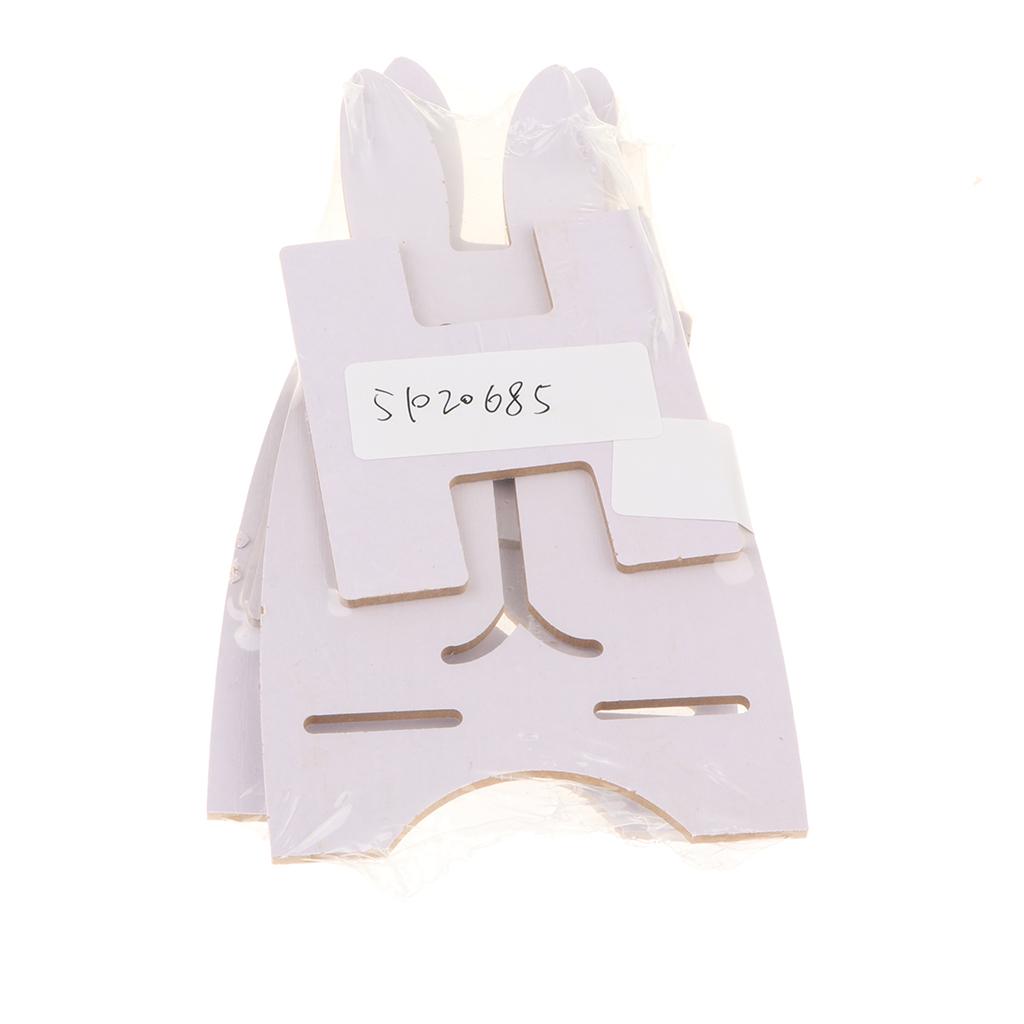 4xWooden Cute Rabbit Holder Desktop Stander Bracket For Cell Phone White