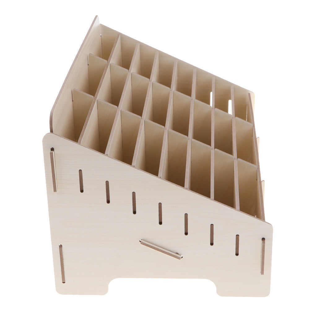 Cell Phone Organizer DIY Multi-Grid Wooden Desktop Storage Box Holder