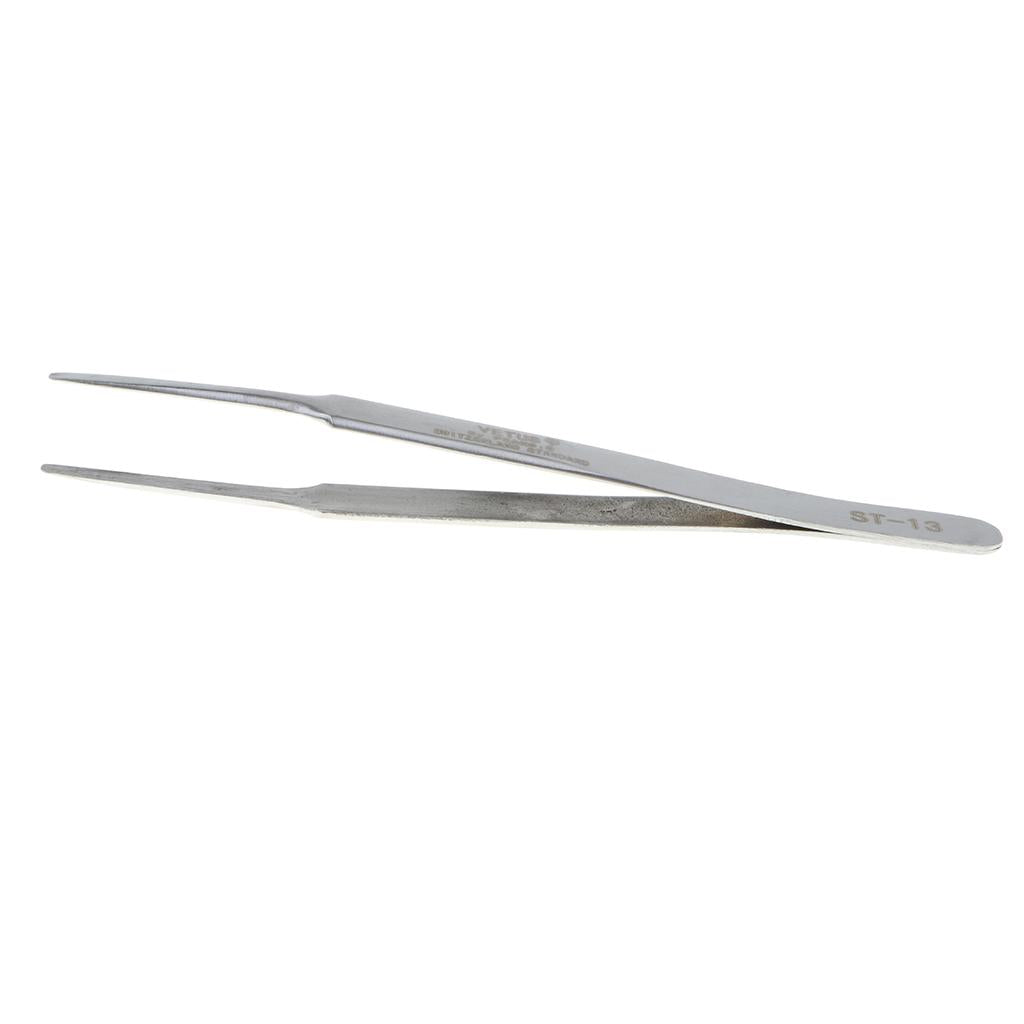 3xPrecision Stainless Steel Tweezers for Phone Repair Tool Narrow Round Head