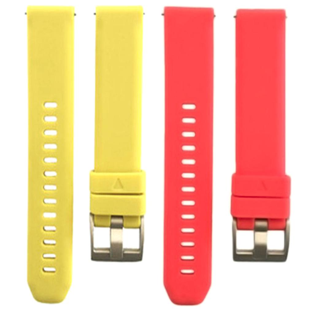 2Pcs 20mm Universal Silicone Watch Band Wrist Strap for Smart Wrist Watch