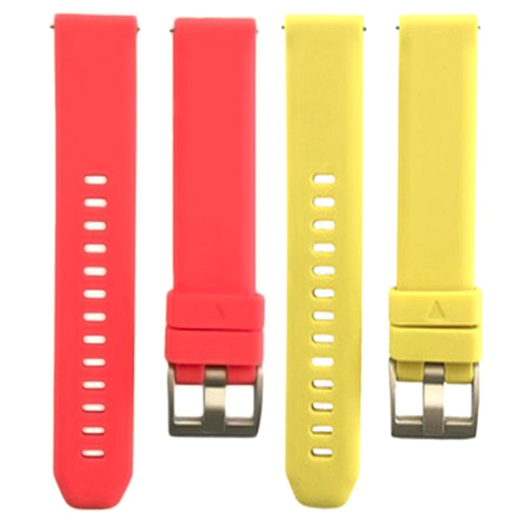 2Pcs 20mm Universal Silicone Watch Band Wrist Strap for Smart Wrist Watch