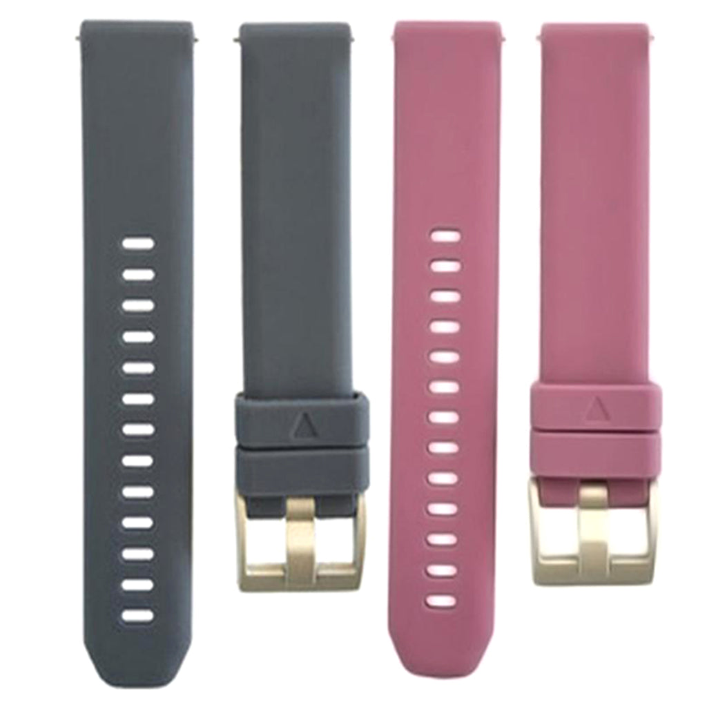 2pcs 20mm Universal Silicone Quick Release Sweatproof Watch Band Wrist Strap