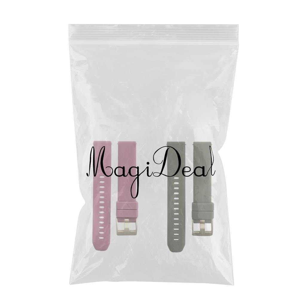 2Piece 20mm Silicone Quick Release Watch Band Strap Stainless Steel Buckle#1