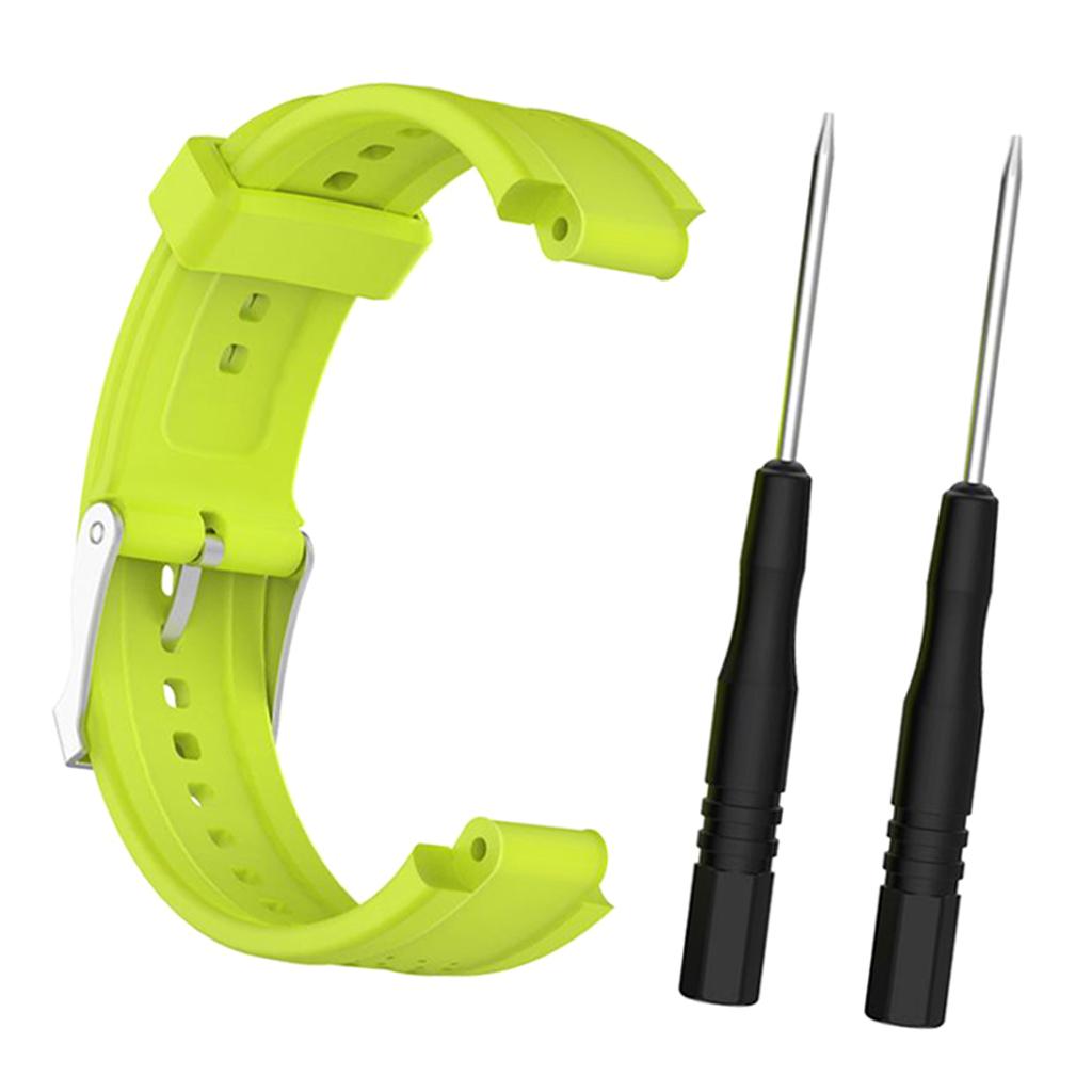 22mm Replacement Silicone Sport Watch Band Strap For Garmin Forerunner 25 Lightgreen