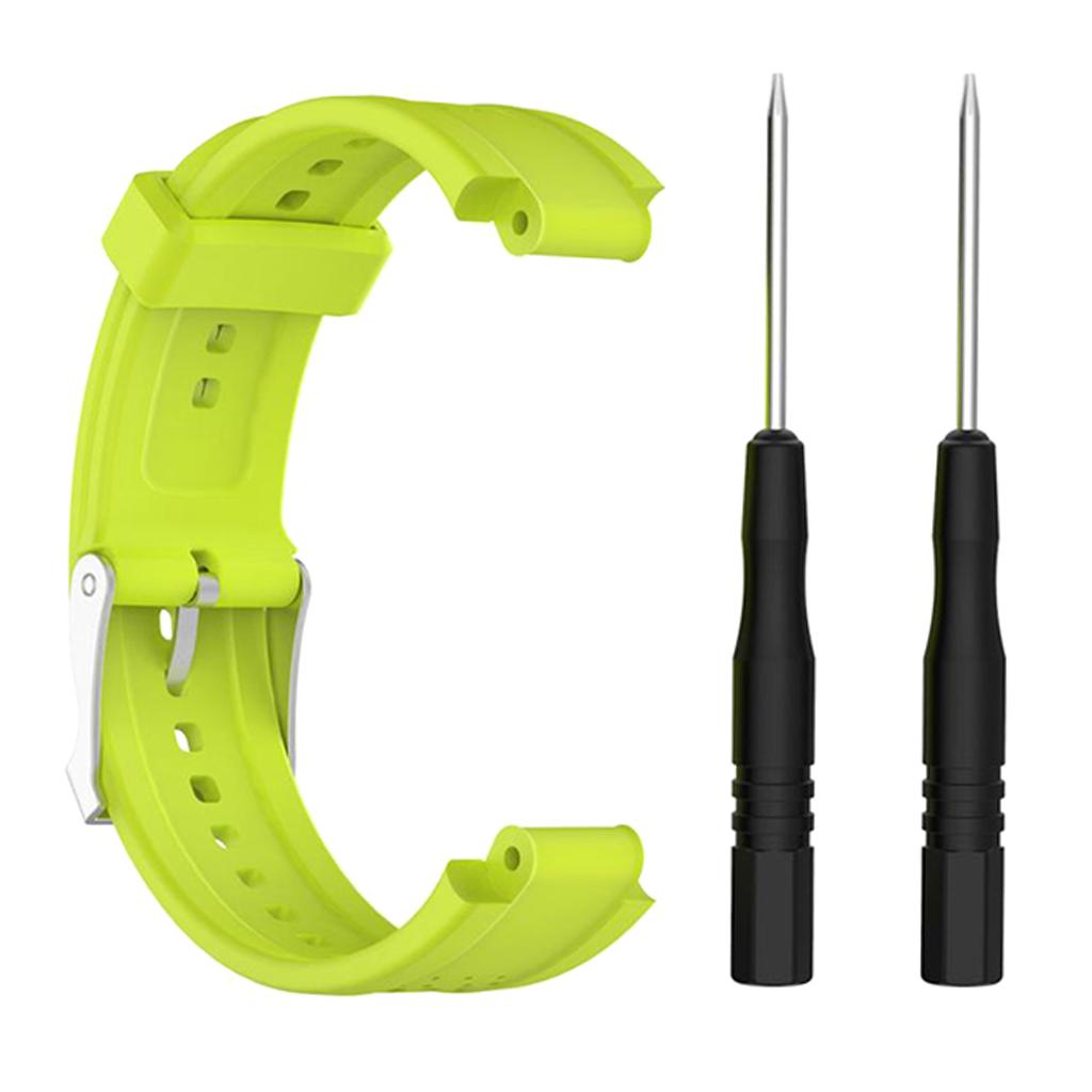 22mm Replacement Silicone Sport Watch Band Strap For Garmin Forerunner 25 Lightgreen