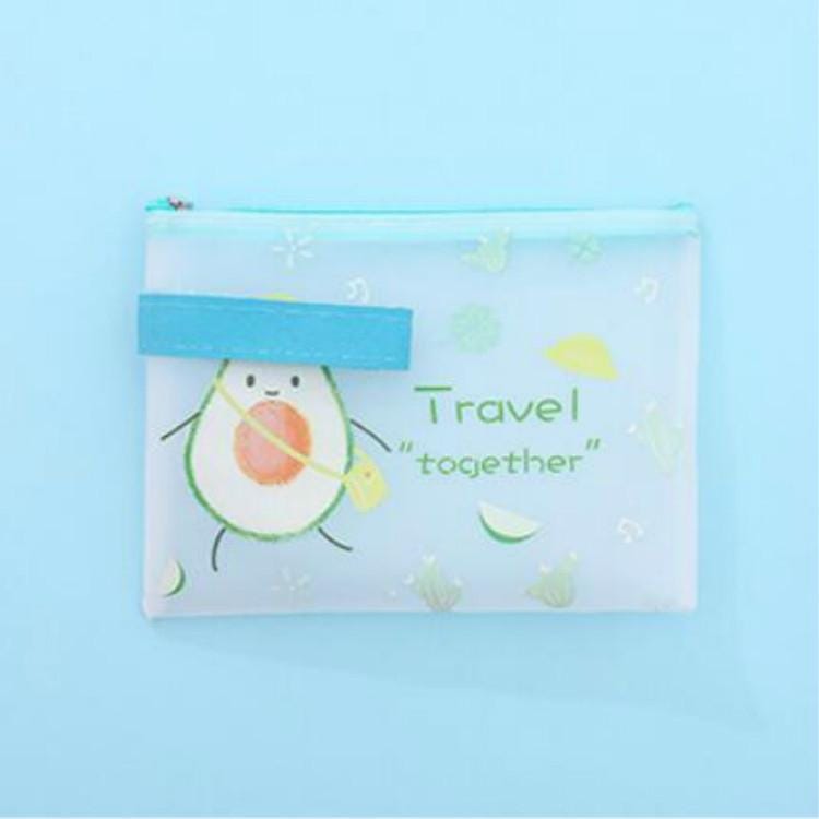 L0028 Avocado TPU File Bag Storage Folder Waterproof Papers Portfolio Student Stationery, Size:S (Hang Out)
