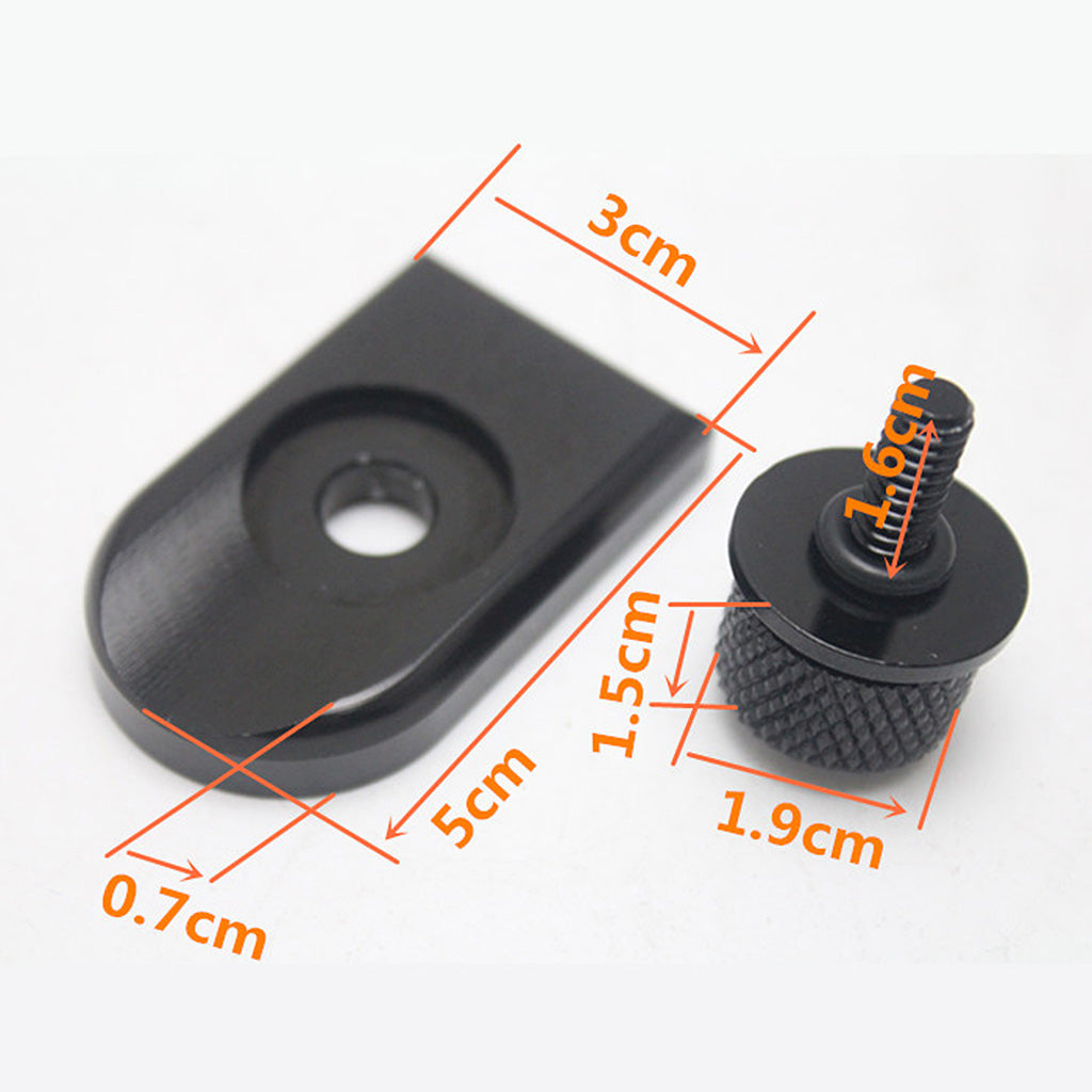 2x Seat Bolt Tab Screws + 1x Seat Tab Cover Kit for Harley Dyna Sportster