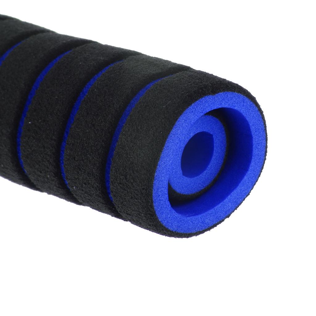 2 Set 4 in 1 Motorcycle Foam Nonslip Handle Handlebar Cover Yellow & Blue
