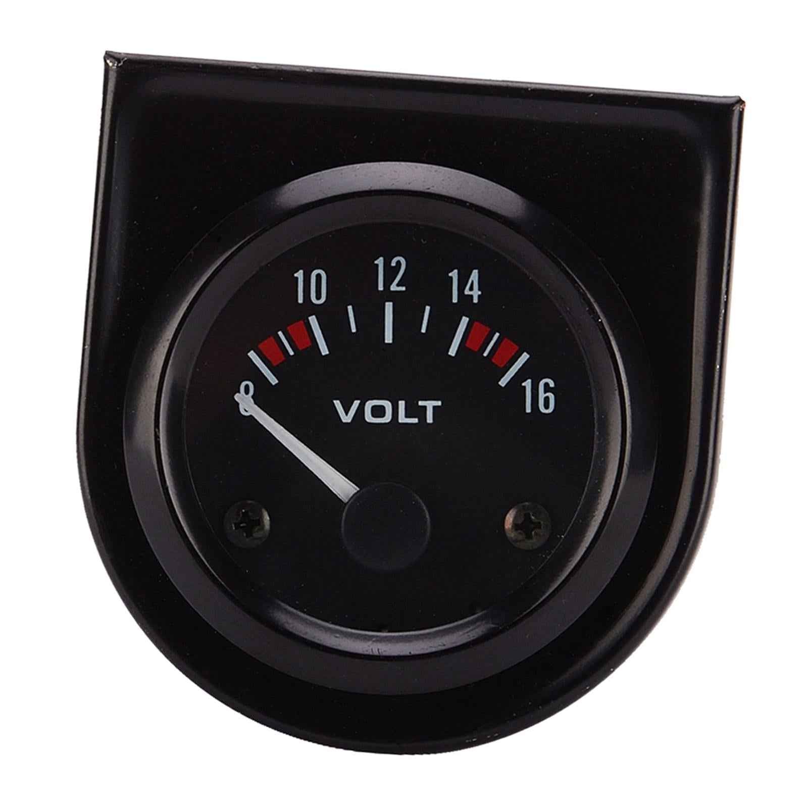 Universal Car 8-16V Voltmeter Volt Gauge Meter 52mm Black