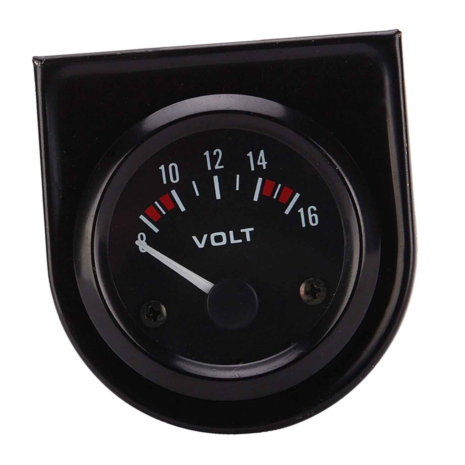 Universal Car 8-16V Voltmeter Volt Gauge Meter 52mm Black