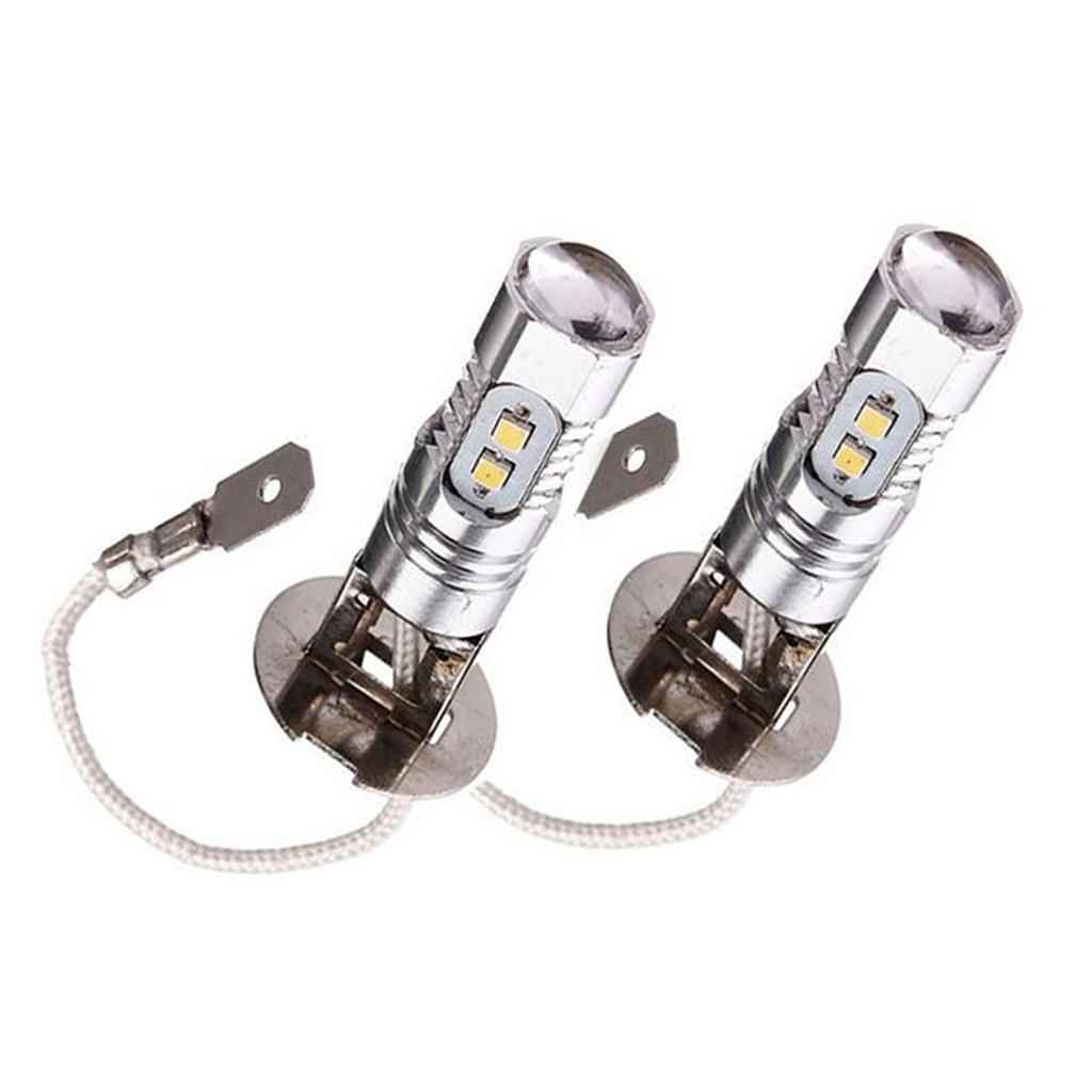 2PCS H3 2323 10SMD 12V-24V 6500K LED Car Signal Reverse Lights Bulbs White