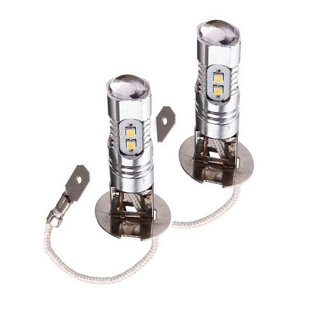 2PCS H3 2323 10SMD 12V-24V 6500K LED Car Signal Reverse Lights Bulbs White