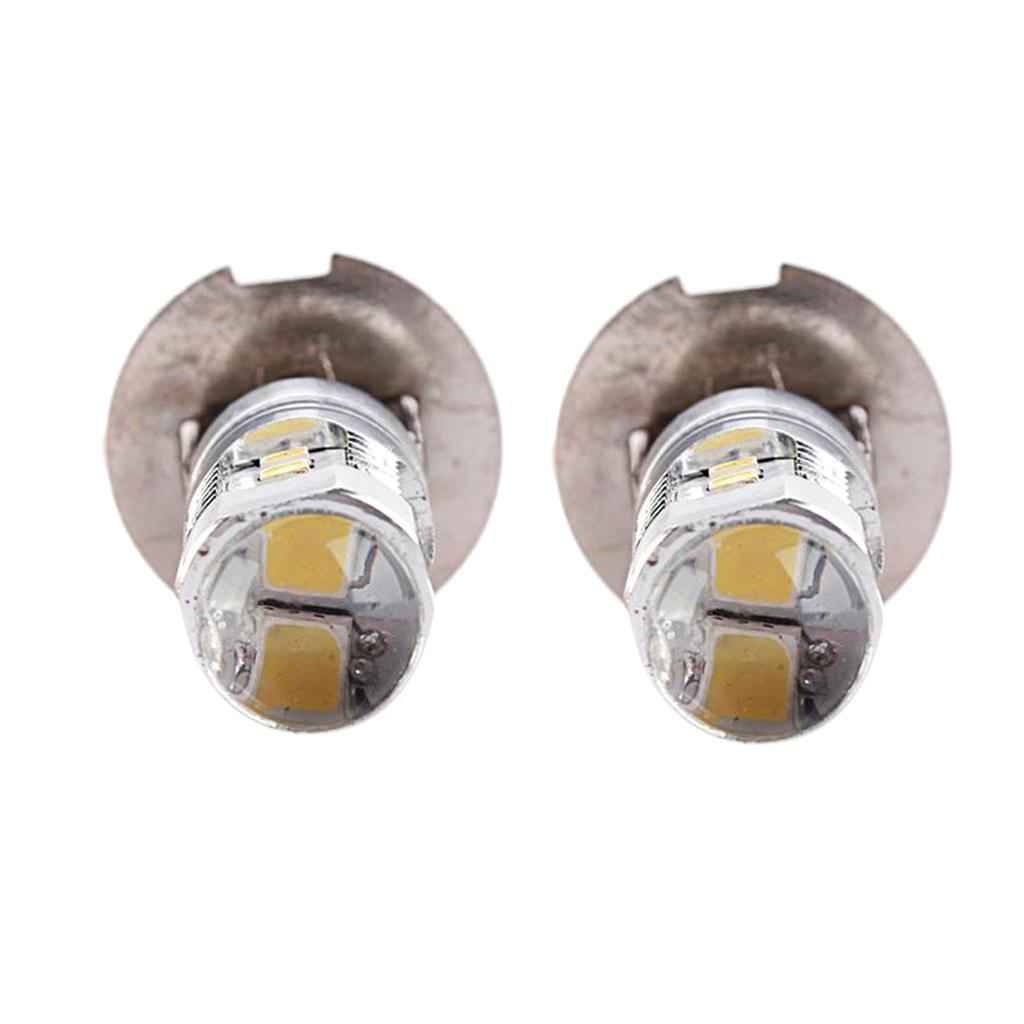 2PCS H3 2323 10SMD 12V-24V 6500K LED Car Signal Reverse Lights Bulbs White