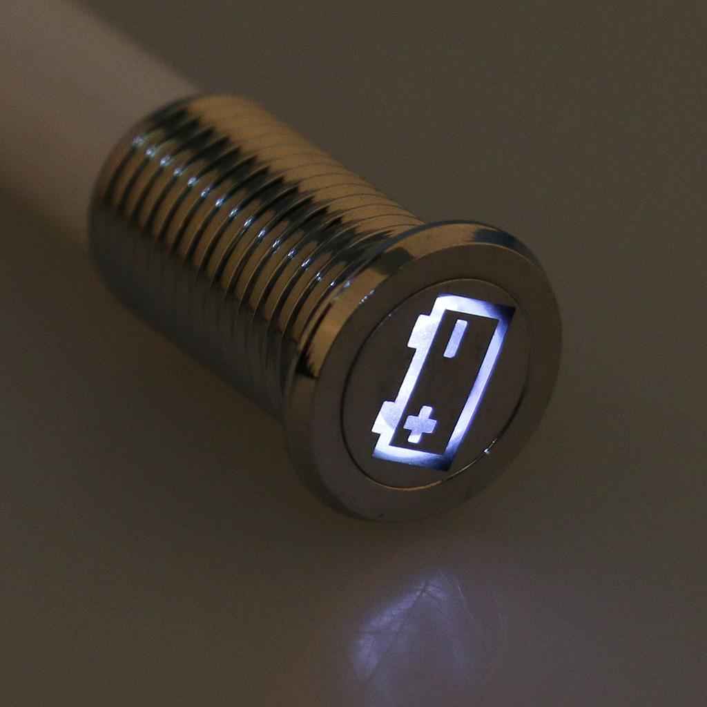 10mm 12V LED Dash Panel Battery Warning Light Indicator Lamp Car Boat White