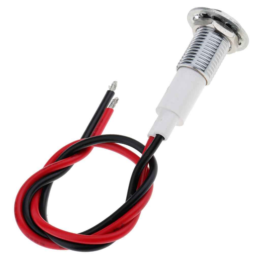 10mm 12V LED Dash Panel Battery Warning Light Indicator Lamp Car Boat White