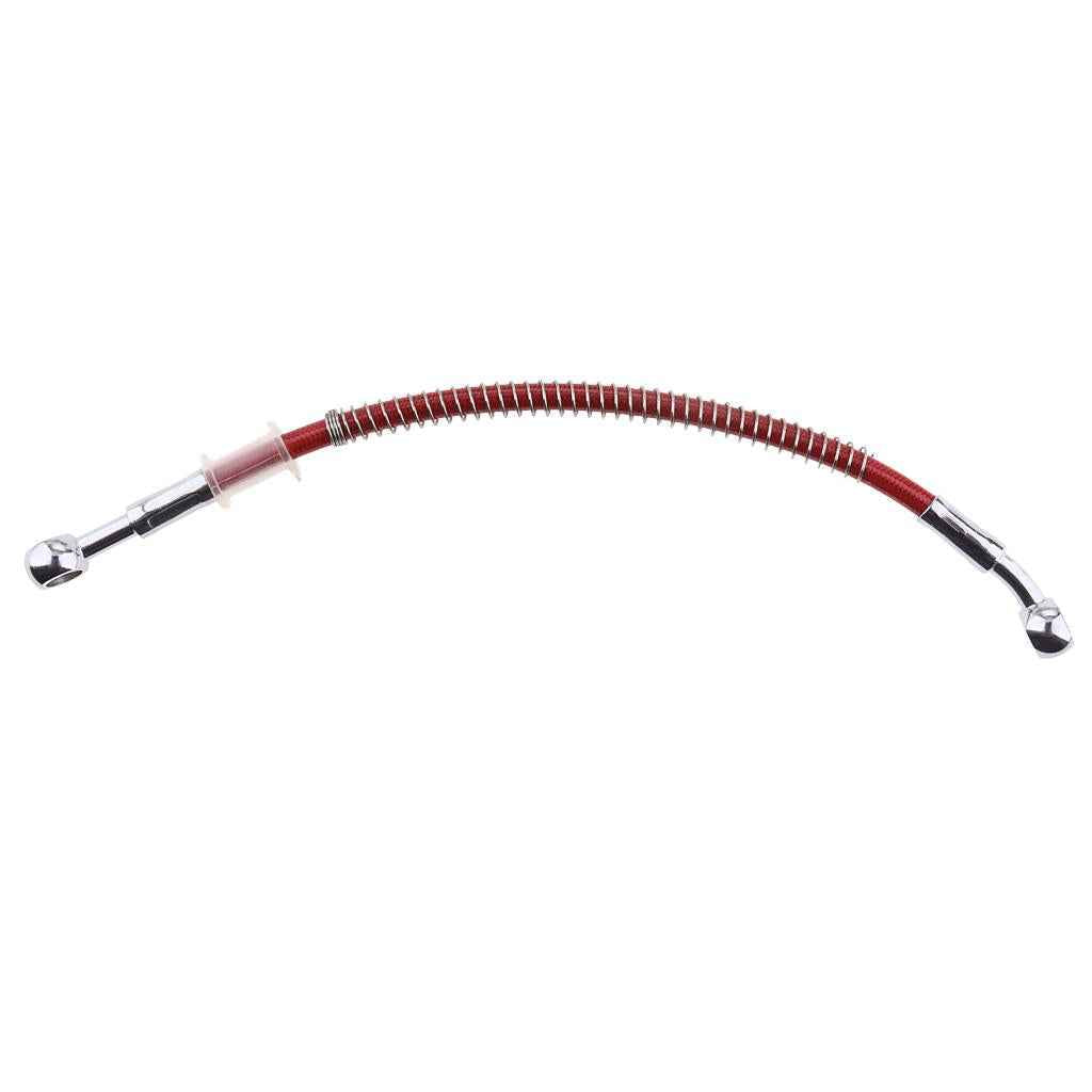 45cm Red Universal Motorcycle Brake Braided Hose Line Pipe