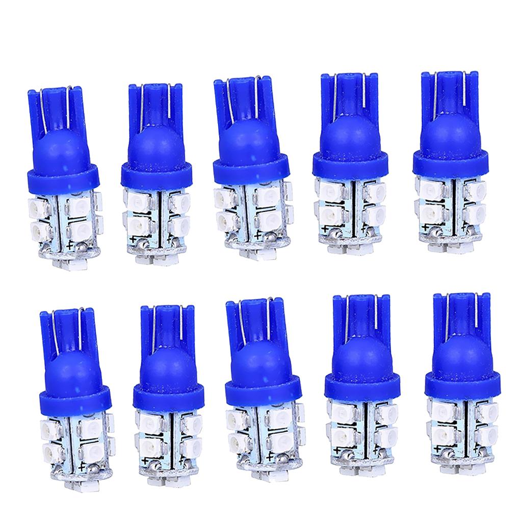 3x10 Pieces T10-3528-10SMD Ice Blue LED Wedge License Plate Light Bulbs