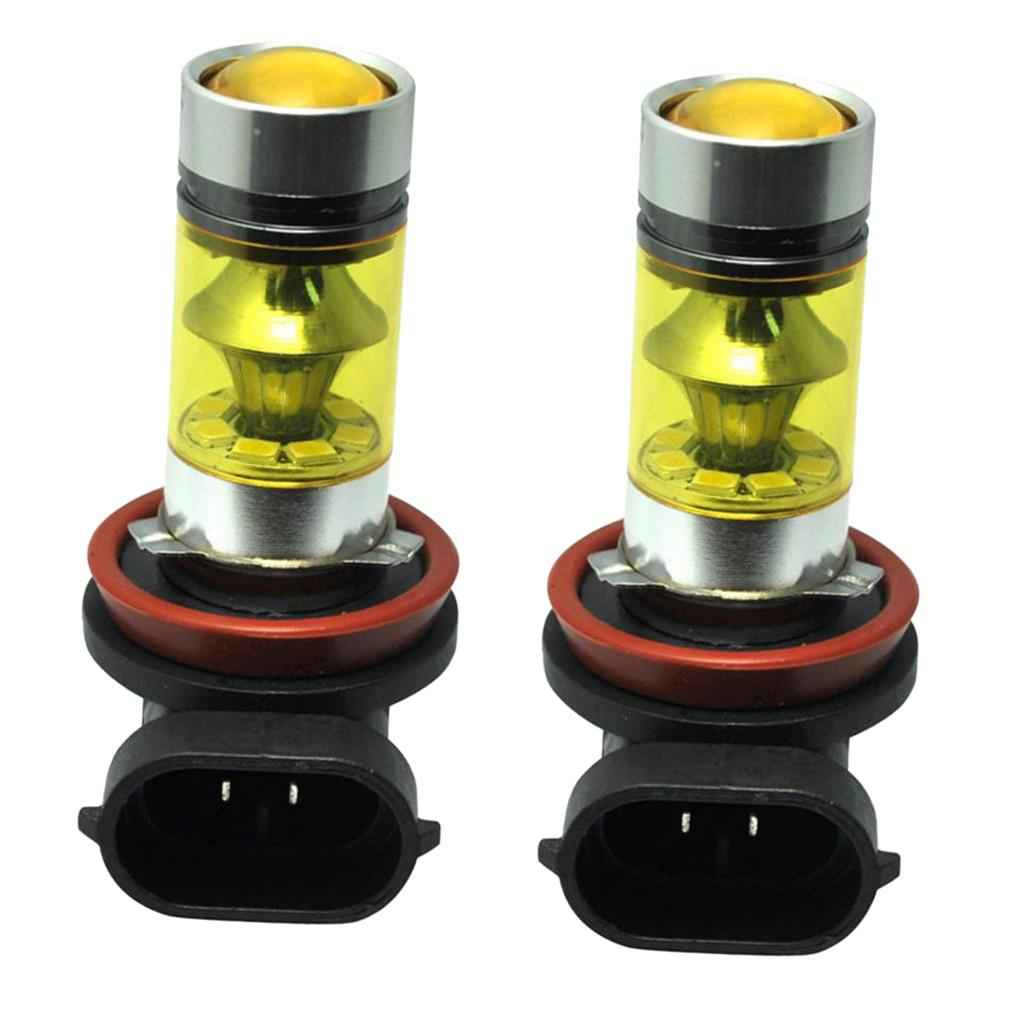 2 Pieces H11 H8 H9 2323 20LED 100W Car Fog Driving DRL Light  4300K Yellow