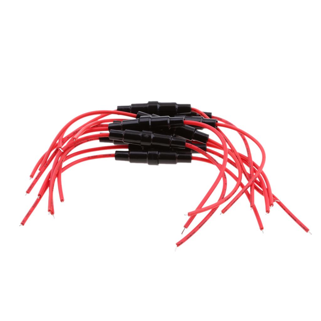 20 Pieces Waterproof Inline Tube Fuse Holder Block Connector