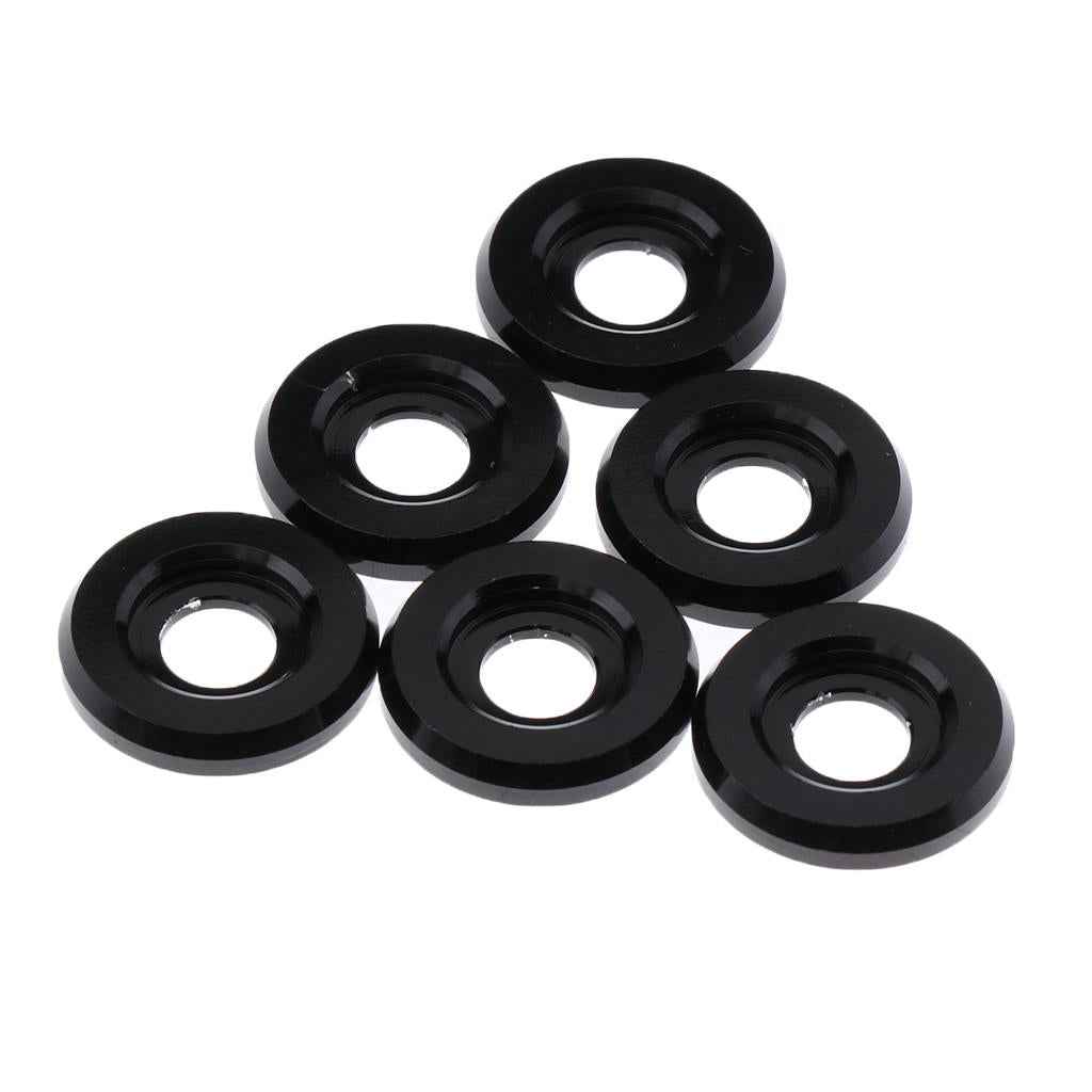 6 Set M6x18mm Aluminium License Plate Frame Bumper Fender Bolt Screw Black
