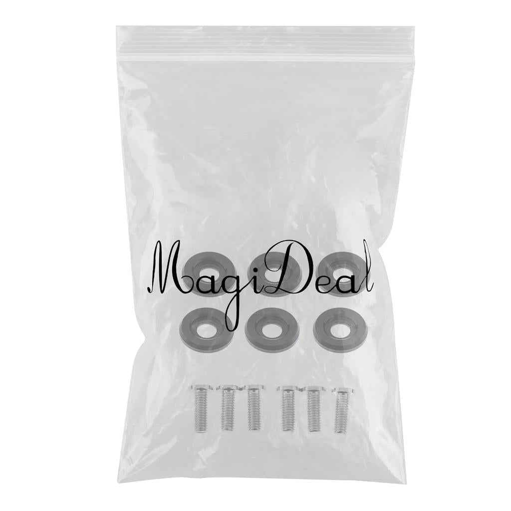 6 Set M6x18mm Aluminium License Plate Frame Bumper Fender Bolt Screw Black