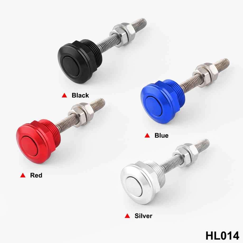 22mm Push Button Quick Release Bonnet Hood Pins Lock Latch Universal Sliver