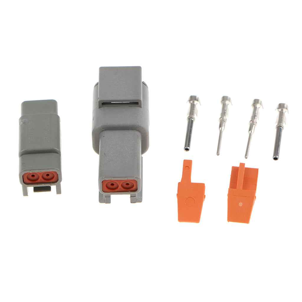 1 Set 2Pins Way Sealed Waterproof Electrical Wire Connector Plugs Terminals