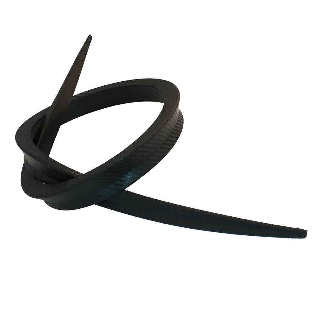Black Protector Strip Wheel Eyebrow Pad Sticker Carbon Fiber 120cm