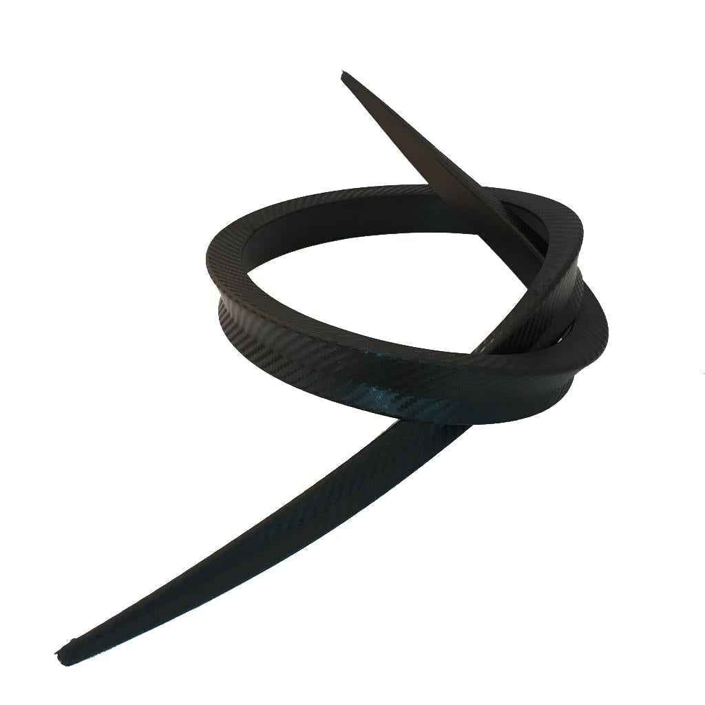 Black Protector Strip Wheel Eyebrow Pad Sticker Carbon Fiber 120cm