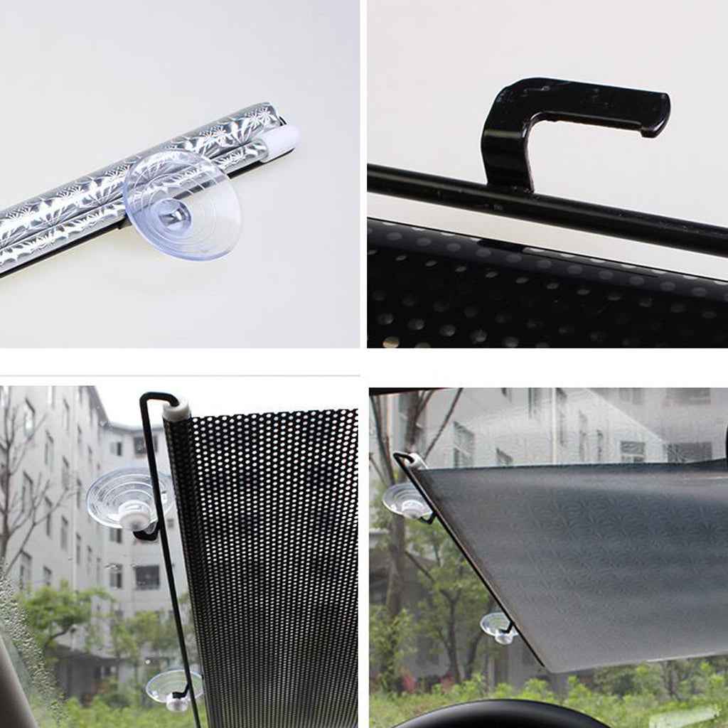 Retractable Car Window Curtain Sun Shade Side Sunshield Block Visor 40x60cm