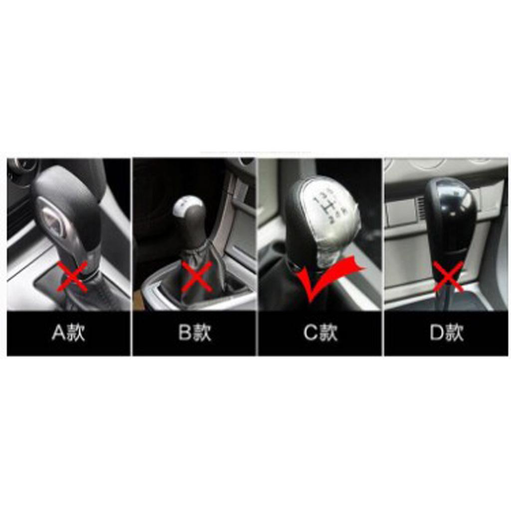 4x2Pcs Car Trunk Gear Head Shift Knob + Handbrake Cover Silicone Sleeve Red
