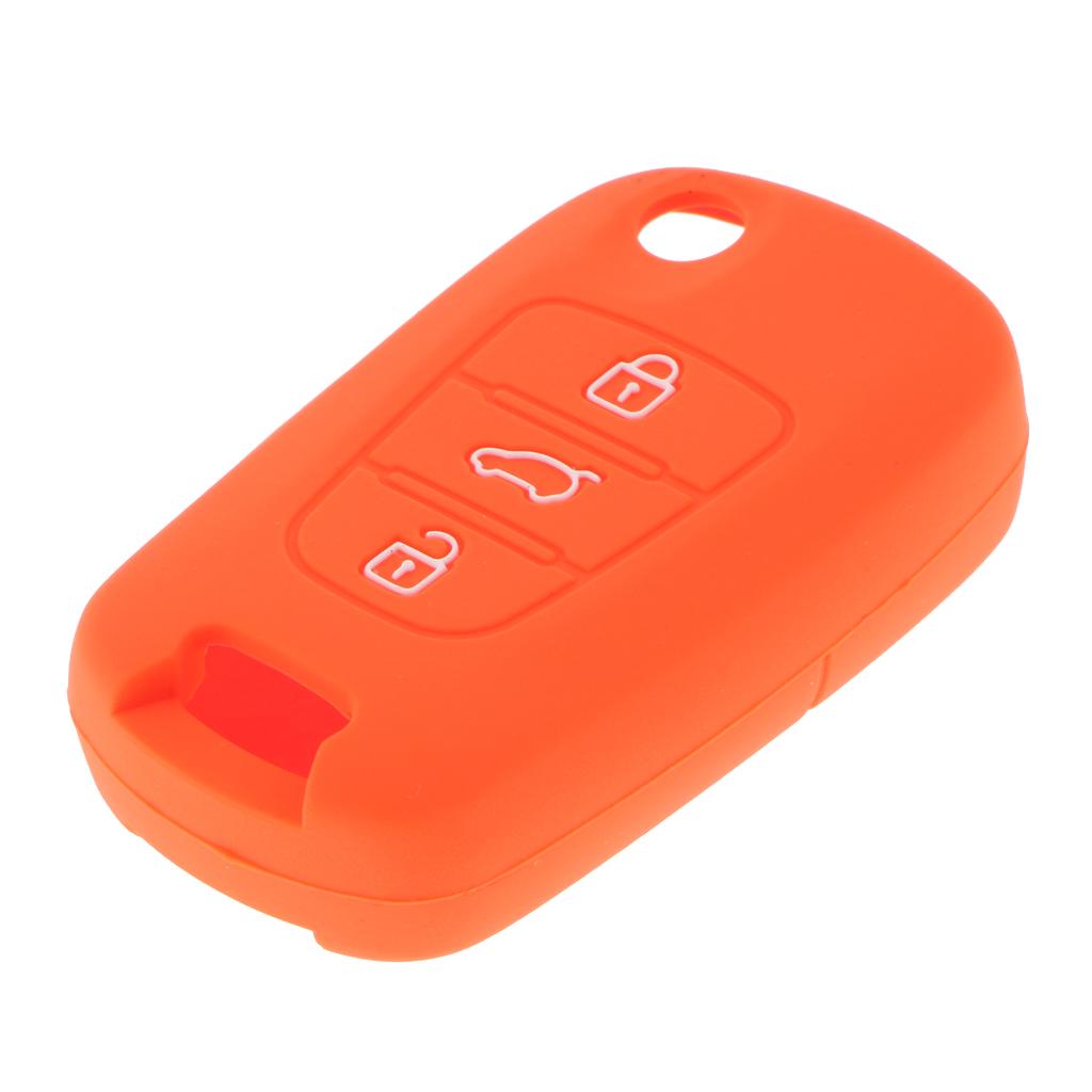 4xSilicone Romote Flip Key Shell For Hyundai  K2 K5 K713 Sorento Orange
